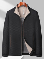 Men's Plus Size Zip Up Long Sleeve Jacket - Farnelli