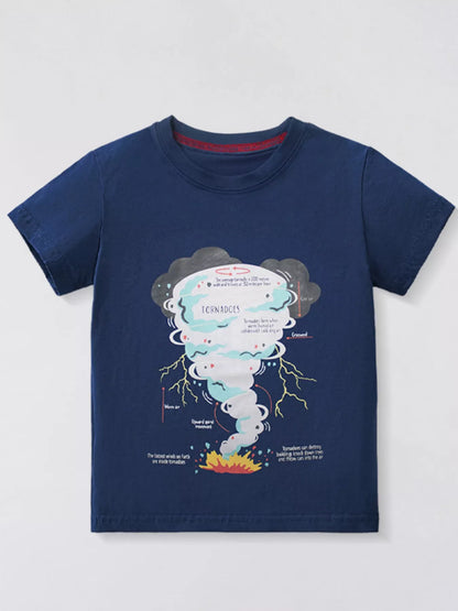 Children's Tornado Graphic Short Sleeve T-Shirt - Farnelli