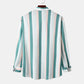 Men's Striped Button-Down Long Sleeve Shirt - Farnelli