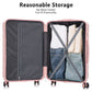HouseOfZazla 3-piece spinner wheel luggage set with combination locks