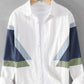 Men's Plus Size Contrast Button Up Long Sleeve Shirt - Farnelli