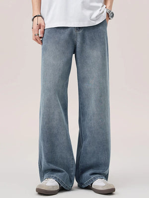 Men's Wide Leg Wash Jeans - Farnelli