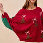 BiBi Christmas Theme Tree Embroidered Sweater - Farnelli