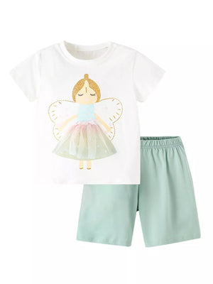 Children's Fairy Graphic Tee & Shorts Set - Farnelli