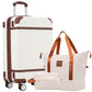 HouseOfZazla lightweight hardshell luggage set with TSA lock in black or white