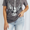 mineB Full Size Eagle Graphic Tee Shirt - Charcoal