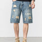 Men's Distressed Loose Fit Denim Shorts - Farnelli