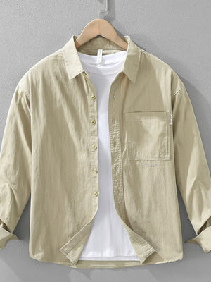 Men's Plus Size Button Up Long Sleeve Shirt - Farnelli