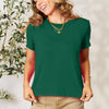 Basic Bae Full Size Round Neck Short Sleeve T-Shirt Plus Size - Green