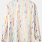 Men's Watercolor Stripe Print Long Sleeve  Shirt - Farnelli