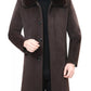 Men's Fur Collar Button Up Overcoat - Farnelli