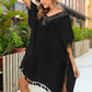 Tassel Cutout Half Sleeve Cover-Up - Farnelli