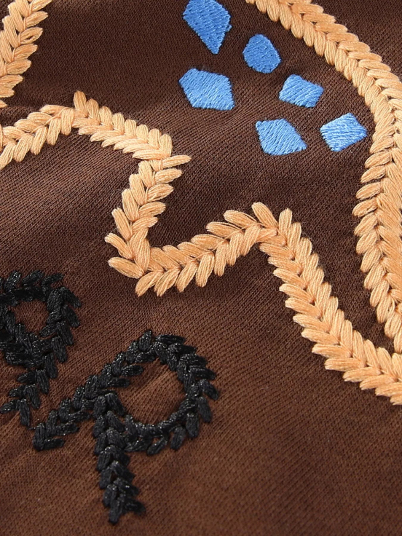 Children's Dinosaur Embroidered Crew Neck Sweatshirt - Farnelli