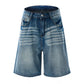 Men's Washed Loose Fit Denim Shorts - Farnelli