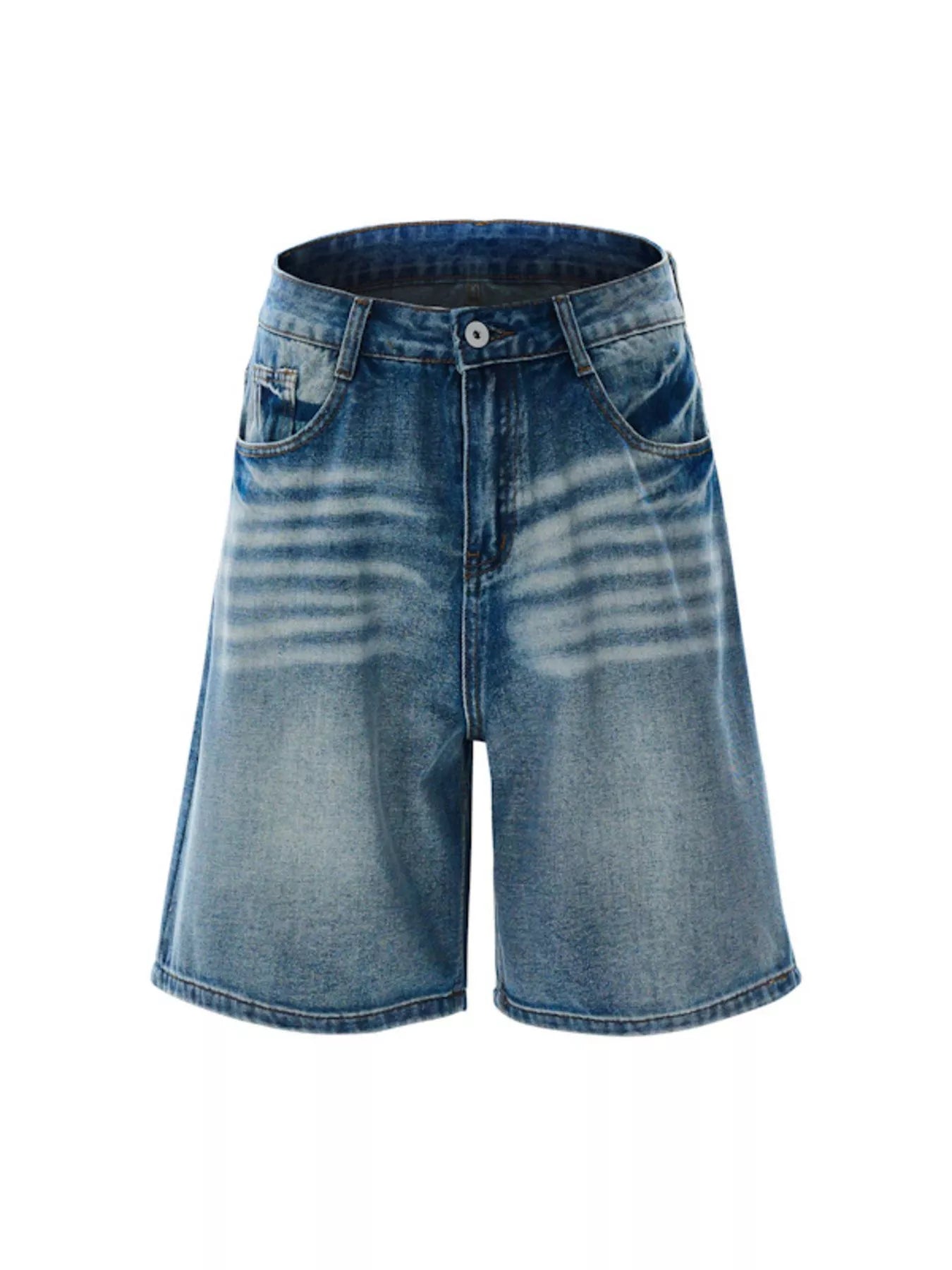 Men's Washed Loose Fit Denim Shorts - Farnelli