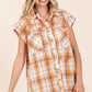 Mittoshop Mineral Wash Plaid Button Down Shirt - Farnelli