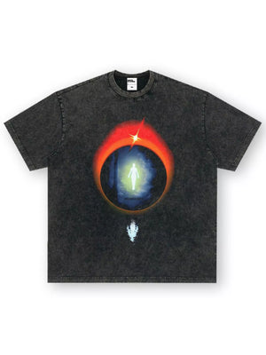 Men's Vintage Wash Graphic Oversized T-Shirt - Farnelli