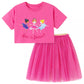 Children's Round Neck T-Shirt and Skirt Set - Farnelli