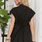 ADORA Solid Cap Sleeve Button Up Shirt - Farnelli