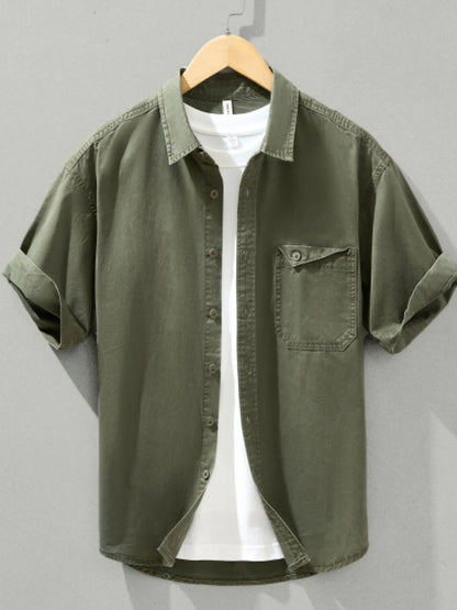 Men's Plus Size Button Up Long Sleeve Shirt - Farnelli
