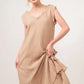 And The Why Washed Cotton Gauze Fringe Detail Tiered Dress - Farnelli