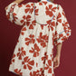 Umgee Two Tone Floral Tie-Neck Babydoll Dress - Farnelli