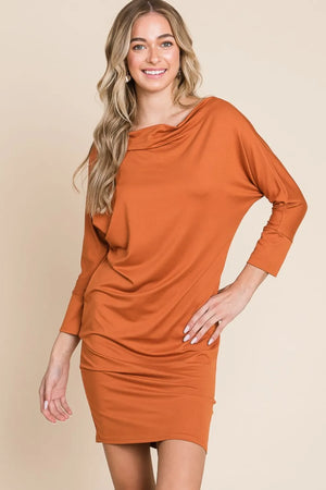 Culture Code Full Size Dolman Sleeve Mini Dress - Farnelli