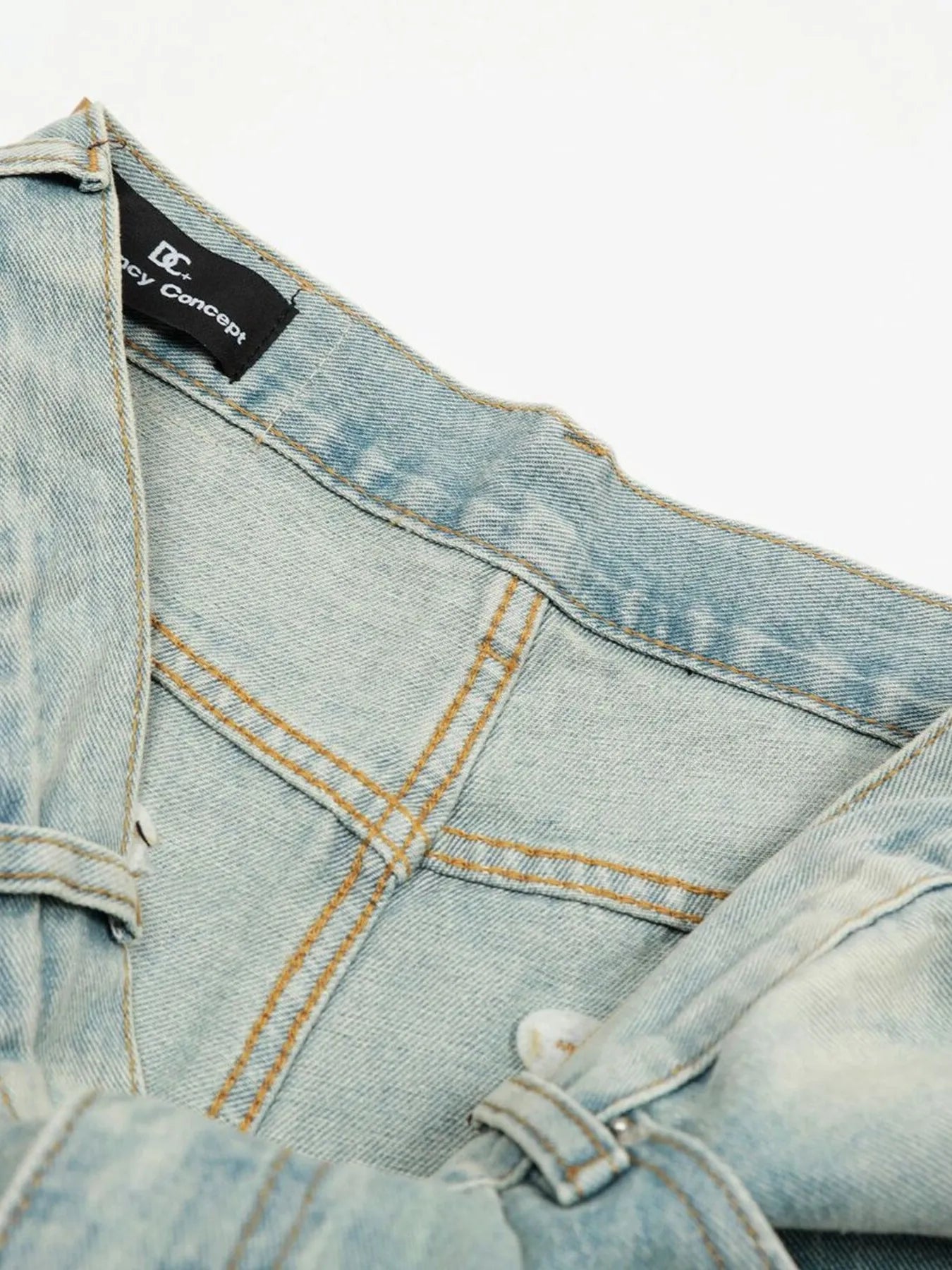 Men's Washed Wide Leg Jeans - Farnelli