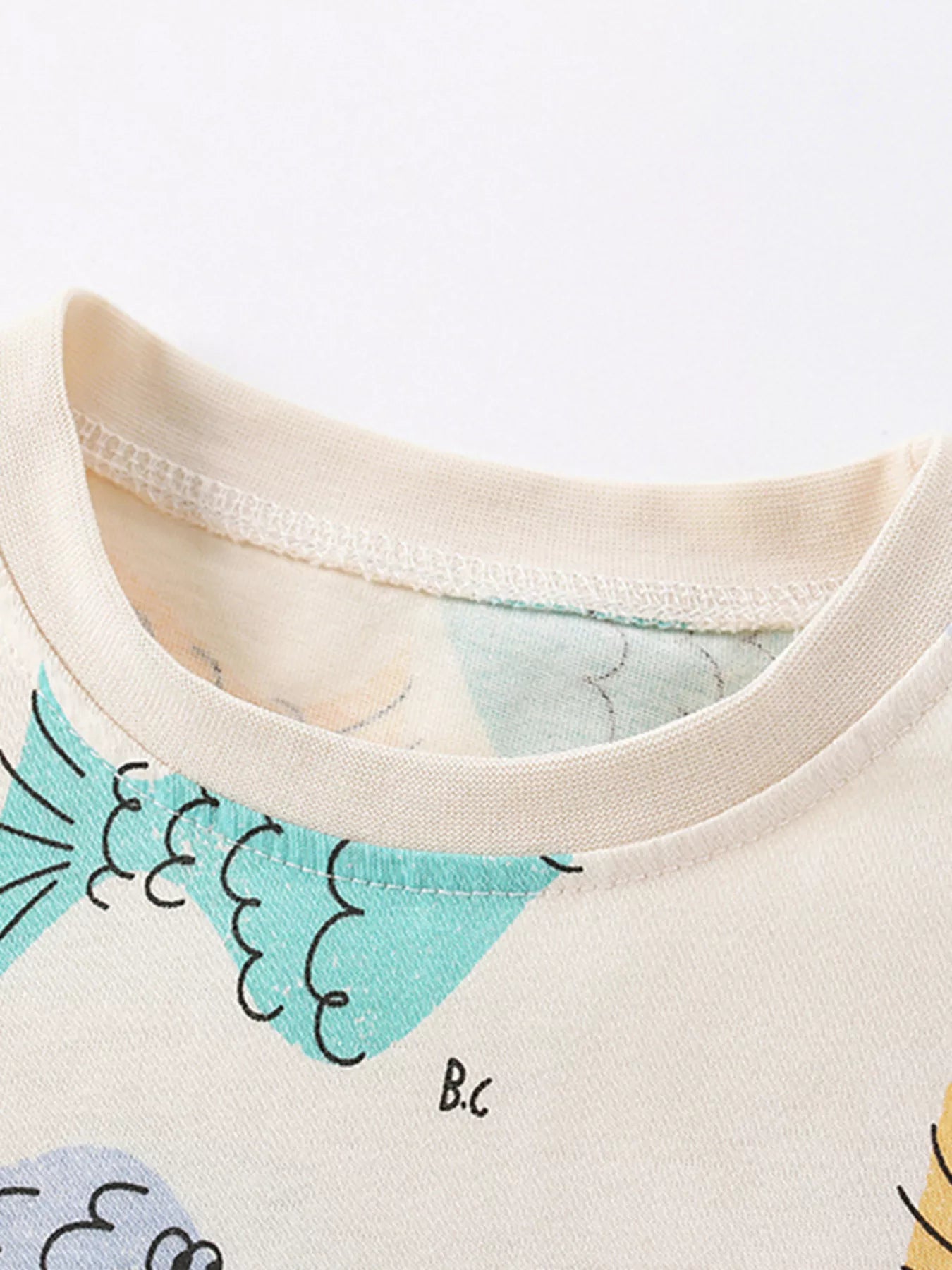 Children's Fish Print Round Neck T-Shirt - Farnelli