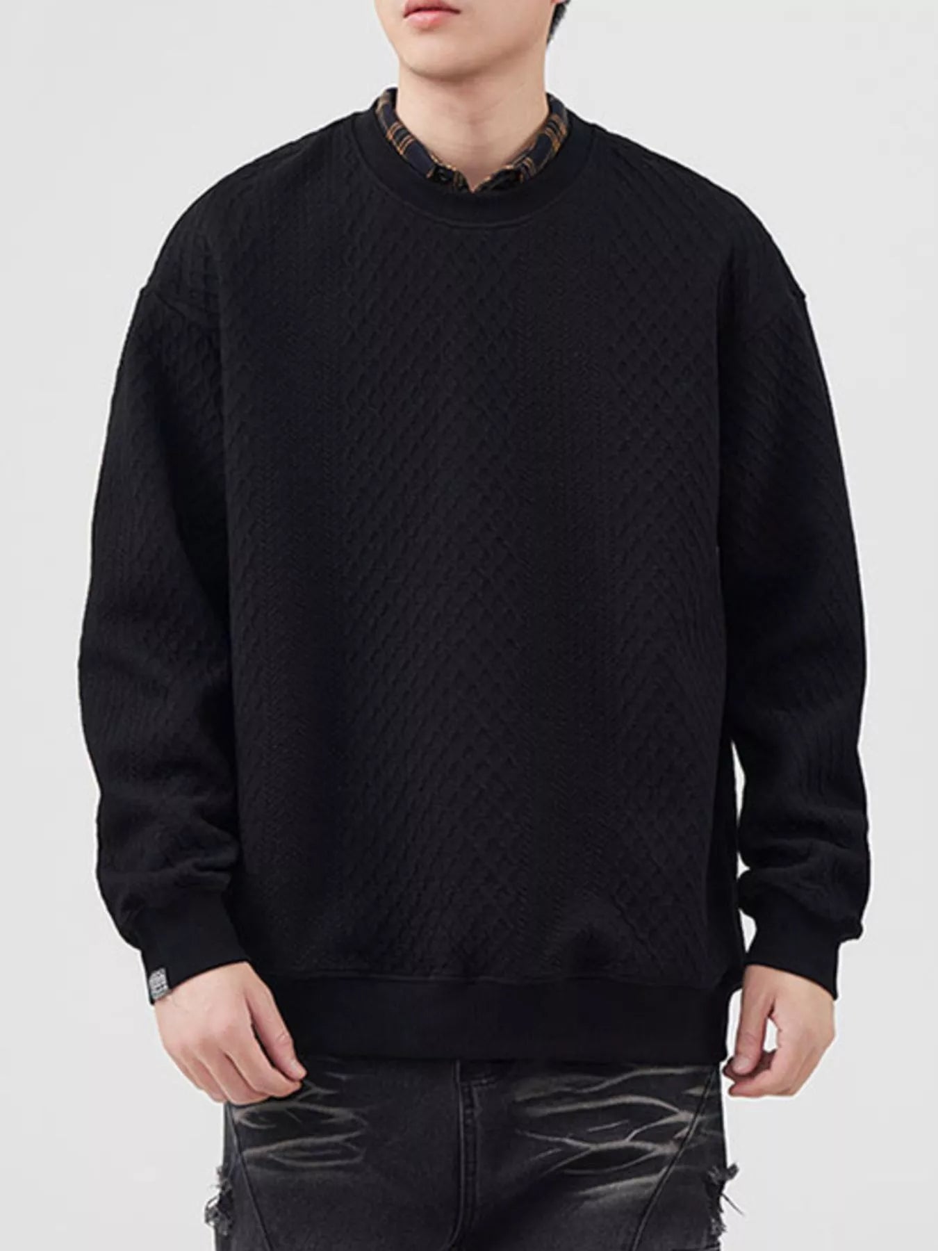 Men's Crew Neck Long Sleeve Sweatshirt - Farnelli