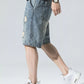 Men's Distressed Wide Leg Denim Shorts - Farnelli