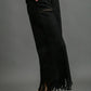 Umgee Full Size Suede Fringe Hem Wide Leg Pants Plus Size - Farnelli