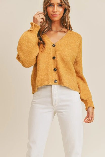 MABLE Long Sleeve Button Down Sweater Cardigan - Farnelli