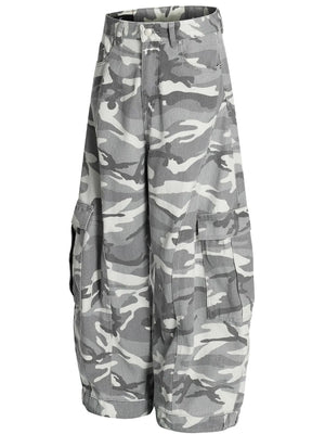 Men's Camo Cargo Wide Leg Jeans - Farnelli