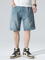 Men's Distressed Denim Shorts - Farnelli
