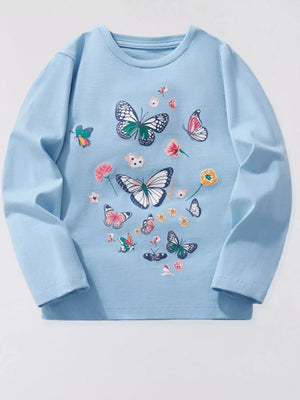 Children's Butterfly Long Sleeve T-Shirt - Farnelli