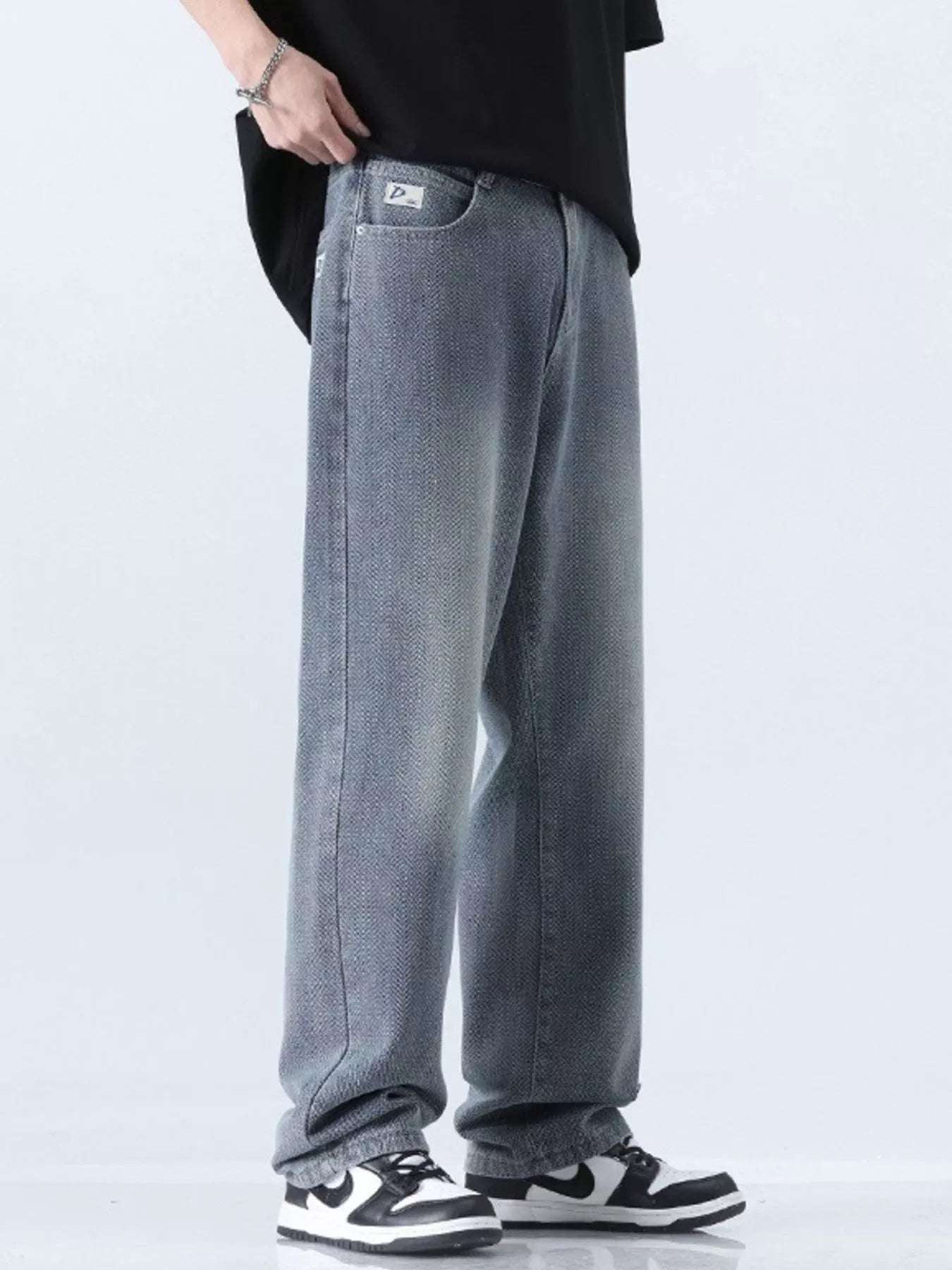 Men's Relaxed Fit Straight Leg Jeans - Farnelli