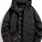 Men's Plus Size Hooded Snap Down Jacket - Farnelli