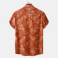 Men's Plus Size Printed Short Sleeve Button-Up Shirt - Farnelli
