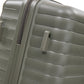 HouseOfZazla green 4-piece spinner wheel luggage set with matching cosmetic case