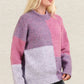 VERY J Color Block Mock Neck Drop Shoulder Sweater - Farnelli