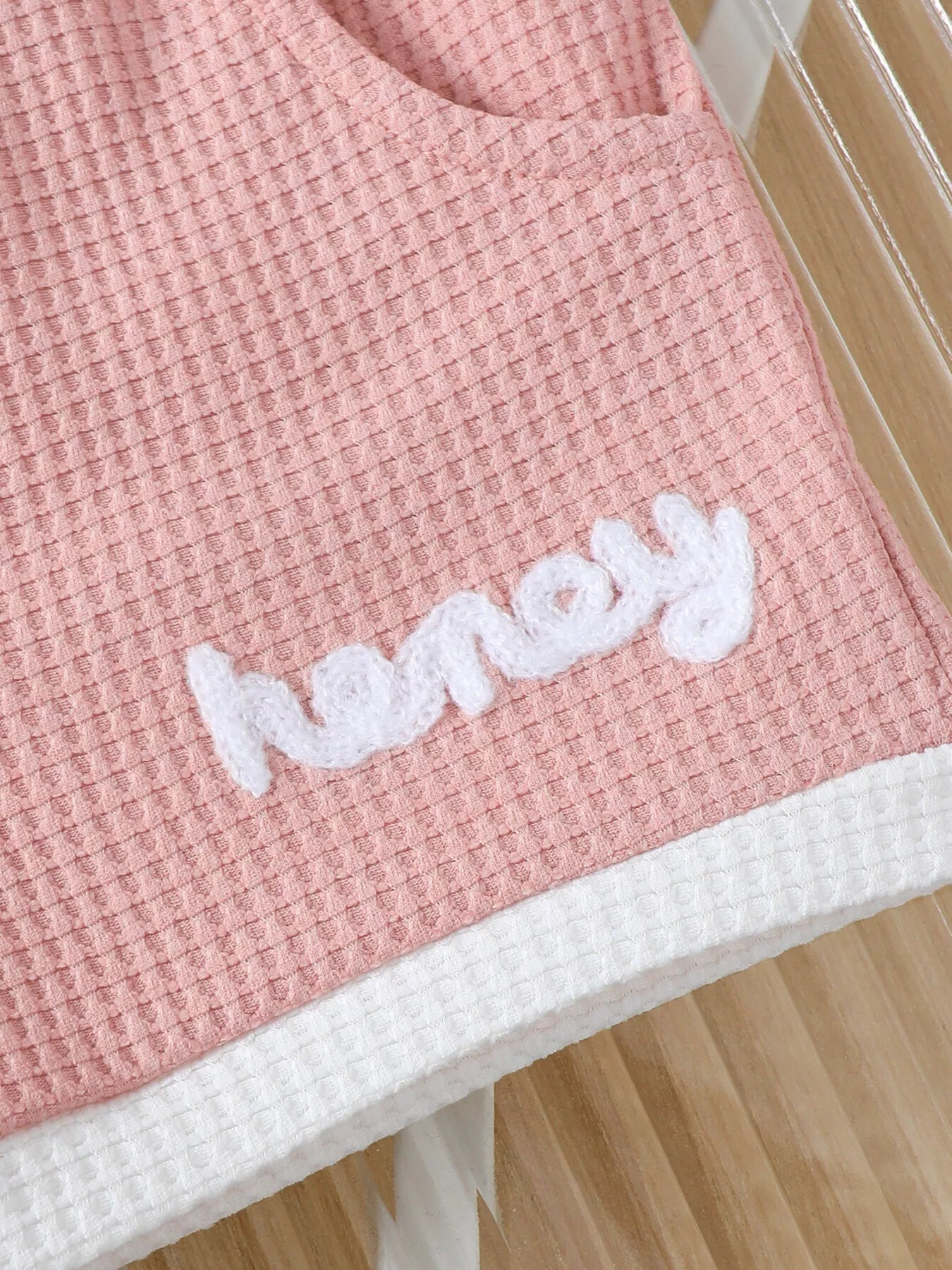 Children's Honey Flower Waffle Knit Tee and Shorts Set - Farnelli