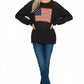 Zenana American Flag Crew Neck Sweater - Farnelli