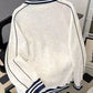 Men's Plus Size Striped Trim Zip-Up Sweatshirt - Farnelli