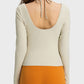 Millennia Halter Neck Long Sleeve Sporty Top - Farnelli