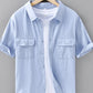 Men's Plus Size Button Up Short Sleeve Shirt - Farnelli