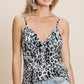 BiBi Leopard Printed Gauze Knit Twist Front Detailed Cami - Farnelli