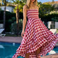 BiBi Smocked Body Off Shoulder Check Dress - Farnelli