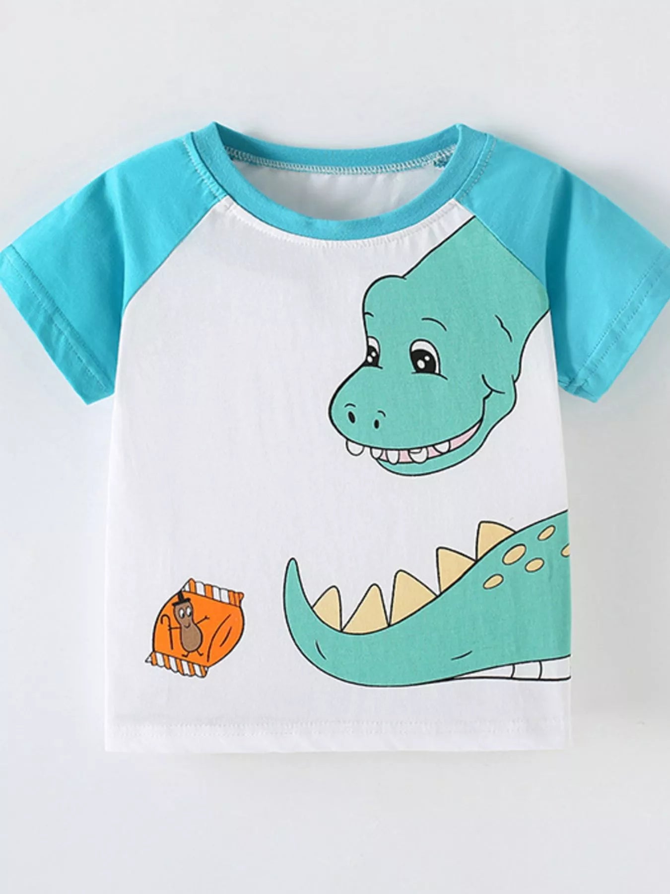 Children's Dinosaur Raglan Sleeve T-Shirt - Farnelli