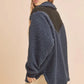 Aemi+Co Two Tone Half Zip Fleece Sweatshirt - Farnelli